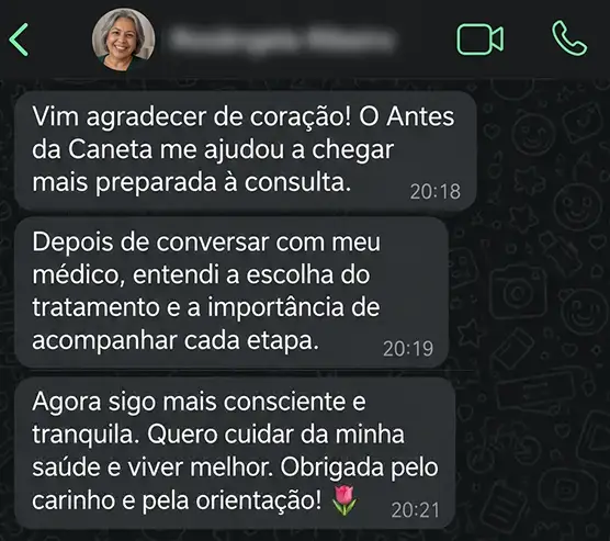 Mensagem de leitora do guia, número 3